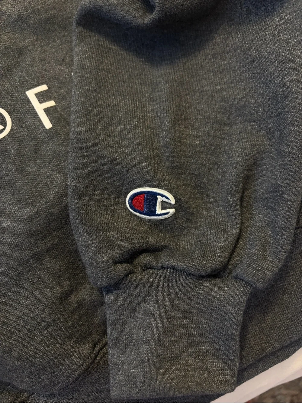 MIDFLD Champion Dark Gray 'Find The Space' Pullover Hoodie, Soccer, Size Large - Picture 4 of 4